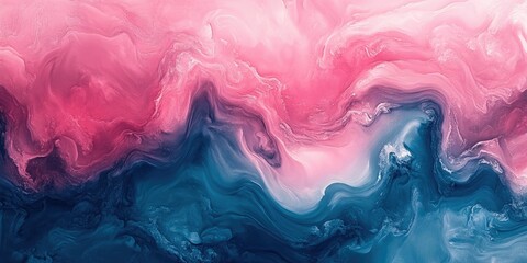 Fototapeta premium Abstract Swirling Pink and Blue Painting