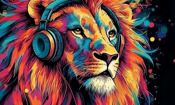 lion head portrait
