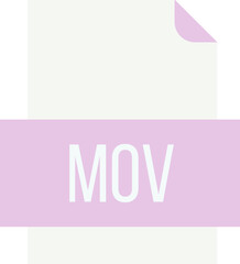 MOV File icon fill crisp corners