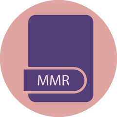 MMR File format icon circular