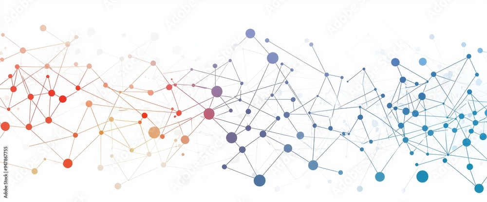 Poster molecular structure and communication on a geometric abstract background. computer technology backgr