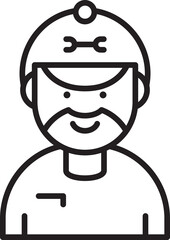 Mechanic Avatar Line Art
