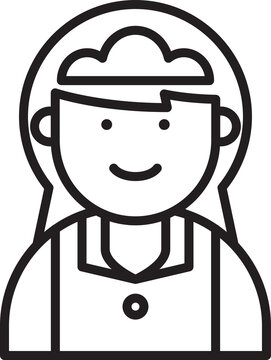 recommend clip art: Maid Avatar Line Art