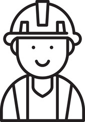 Engineer Avatar Line Art
