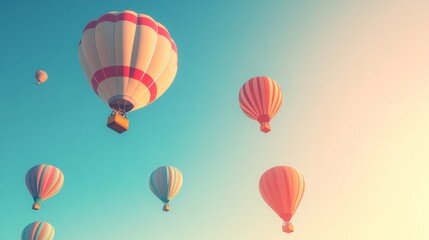 Colorful Hot Air Balloons in the Sky