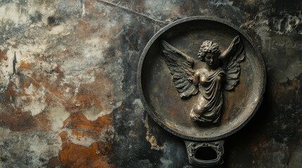 image of an antique frying pan and eros for cooking food in ancient times among rich people