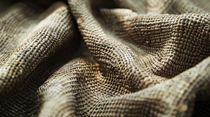 Detailed macro shot of a textured fabric with intricate weaving, capturing the tactile qualities of its surface.