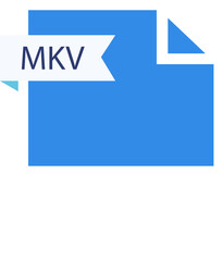 MKV File format icon roe color fill