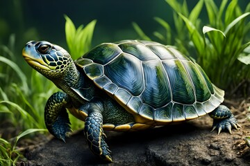 Obraz premium turtle in the grass