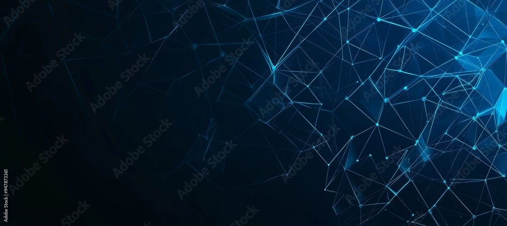 Aufkleber A network structure with connected points and lines. Data technology. Digital background. 3D rendering.
