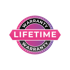 Obraz premium Lifetime Warranty - Stamp, Imprint, Seal Template. Vector Stock Illustration