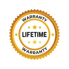 Lifetime Warranty - Stamp, Imprint, Seal Template. Vector Stock Illustration