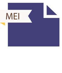 MEI File format icon roe color fill