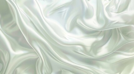 Obraz premium Smooth, Elegant White Satin Fabric Background,Luxury Drapery Texture with Soft Waves and Folds