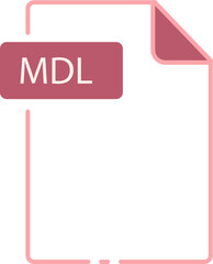 MDL File format minimal icon outline