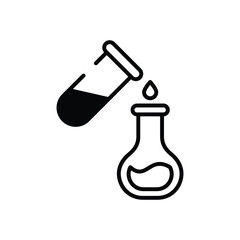 Chemical Reaction Flask vector icon