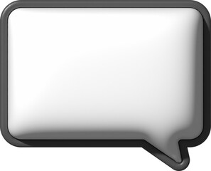 Fototapeta premium 3D Bubble Text Black Outline