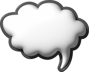 3D Bubble Text Black Outline