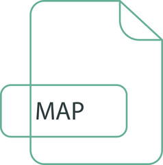 MAP File extension icon RAW thicker outline
