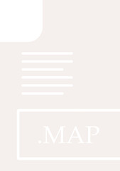 MAP File format icon fill insidse with symbol