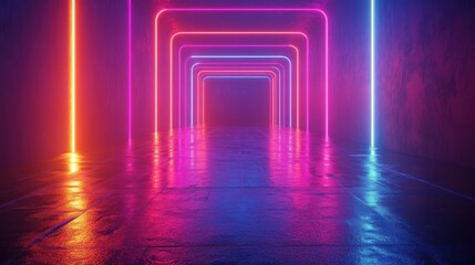 Fototapeta premium abstract colorful backgroun3d with bright neon rays an3d glowing lines pink re3d blue looping backgroun3d spee3d of light seamless loop animation