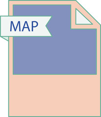 MAP File format icon minimal