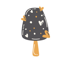 Illustration sticker ice cream icons design decoration colorful party birthday