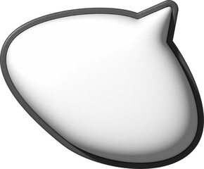 3D Bubble Text Black Outline