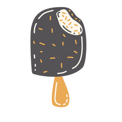 Illustration sticker ice cream icons design decoration colorful party birthday