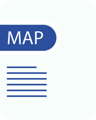 MAP File icon deep and minimal