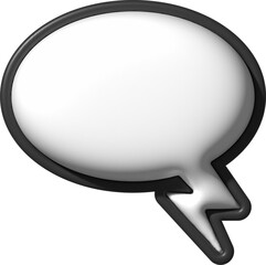 3D Bubble Text Black Outline