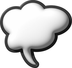 3D Bubble Text Black Outline