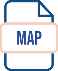 MAP File icon with bold outline