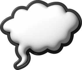 3D Bubble Text Black Outline