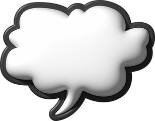 3D Bubble Text Black Outline