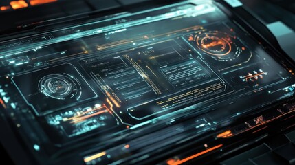 Obraz premium Futuristic Digital Interface