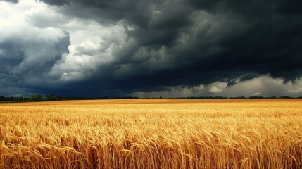 Dark clouds brewing before storm