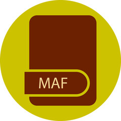 MAF File format icon circular shape