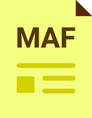 MAF with deep and minimal colors and folded icon