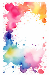 Abstract watercolor background with splashes