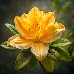 Fototapeta premium blooming yellow azalea