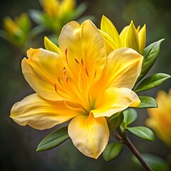 Fototapeta premium blooming yellow azalea