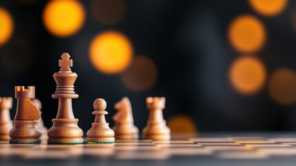 Futuristic Holographic Chessboard with Digital Pieces Representing Tech Warfare Strategy