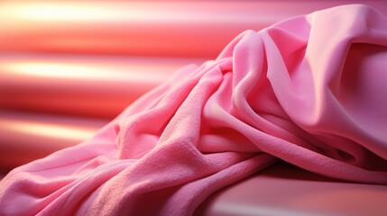 Obraz premium close up of pink towel 