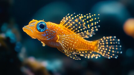 Fototapeta premium Golden Lanternfish Lurking