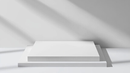 Obraz premium White Platform Minimalist.