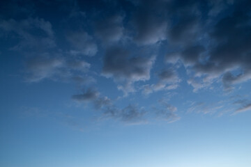 日没後の青い空