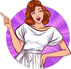 cartoon people actions emotions in Avatars retro pop art comic style