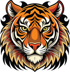 Obraz premium Tiger logo. head tiger vector illustration. Logo tiger