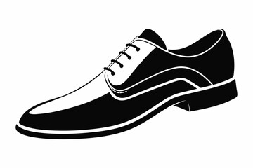 Shoes silhouette vector illustration, male classic, sneakers, running shoes